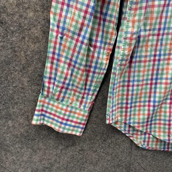 Vineyard Vines Shirt Men XS Slim Fit Whale White Casual Button Down Dress Check - Picture 5 of 15